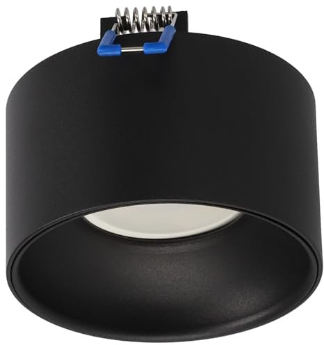 EDO Spot Einbaustrahler ZAMA S Black, Deckenspots Flach & Rund Schwarz - Ø85*50mm, Deckenstrahler, Einbauspots Aluminium, Einbauleuchten für Wohnzimmer, Schlafzimmer, Küche
