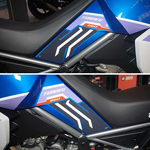 labelbike - 3D Aufkleber Motorrad Tankseitenschutz kompatibel mit Aprilia Tuareg 660 2022 Indigo Tagelmust