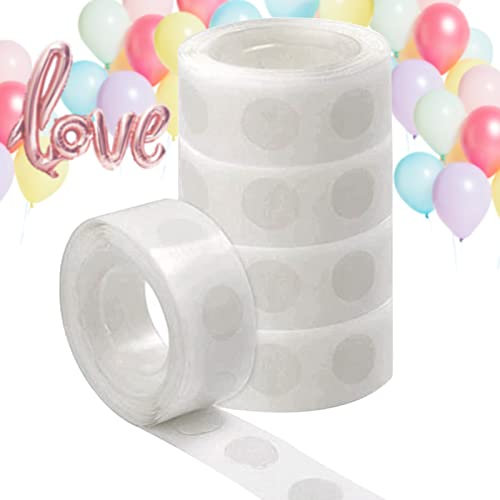 Total 500 Puntos de Pegamento, Pegamento para Globos 5 Rollos, Puntos de Pegamento para Globos, Puntos Adhesivos de Doble Cara - Fiesta de globos, Manualidades DIY, Hecho a Mano