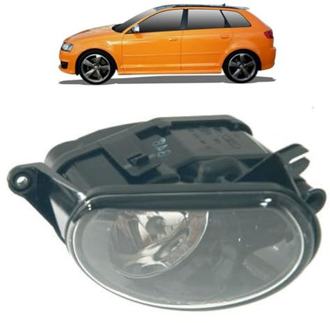 DM Autoteile 107898 Nebelscheinwerfer Nebelleuchte rechts H7 kompatibel für A3 8P1 Sportback 8PA 3-Türer