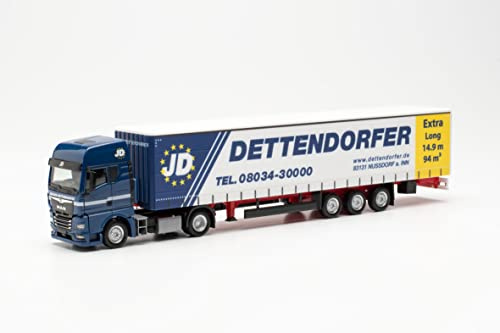 Herpa 315920 MAN TGX GX Curtain Canvas Semitrailer Dettendorfer