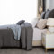 Beqnat Bettwäsche 155x220 Bettdeckenbezug - Mikrofaser Bettwäsche-Sets Anthrazit Bettbezug 155 x 220 cm mit 1 Kissenbezüge 80x80 cm, Deckenbezug Grau Bügelfrei und Weich