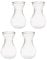 Cabilock 4stücke Kleine Glasvase Teiliges Transparente Hyazinthenvase Für Hydroponik Dekoration Und Blumenarrangements Elegante Tischvase Für Wohnzimmer Und Büro