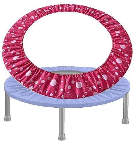PRELGOSP Trampolin Randabdeckung, ø152 cm Mini Trampolin Federabdeckung für 10 Loch Rundtrampolin, wasserdichte Uv-Resistent Trampolin Zubehör Ersatzteile Randschutz,Rose