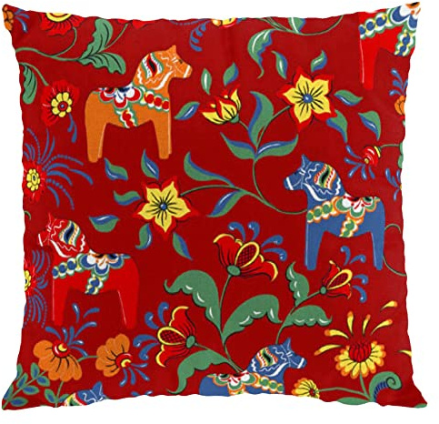 Arvidssons Textil Leksand Rot Kissenbezug 47x47 cm