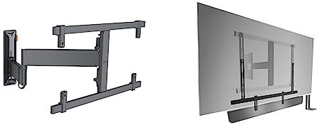 Vogel's TVM 3665 Schwenkbare OLED TV-Wandhalterung für 40-77 Zoll Fernseher & Vogels Sound 3550 Universal Soundbar Halterung | Auch geeignet für Bose Soundbar 500/700, Sonos Arc/Beam/Playbar