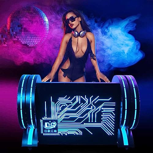 GAGALU All-In-One-Acryl-Lichtemittierende DJ-Station, Box-Disc-Player, Audio Stand Mixer, Party KTV Nightclub Disc Player,A