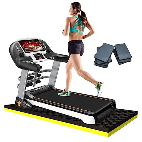 WORDFUN Bodenschutzmatte - Laufband Matte Wiederstandsfähige, Multifunktionsmatte - Antivibrationsmatte, Schallschutzmatte, Fitnessgerätematte, Für Heimtrainer, Crosstrainer, Rudergerät