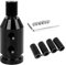 JNNJ Universal Gear Shift Knob Adapter, Car Manual Replacement Gear Stick, Aluminum Alloy Shift Knob Adapter, Auto Shift Knob Adapter for Non Threaded Shifters M12x1.25(Black)