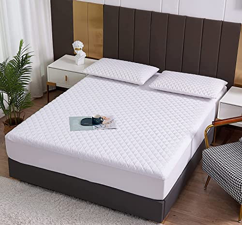 wasserdichte Matratzenschoner Atmungsaktiv Matratzenauflage Bettlaken Hochwertige Gesteppte Abdeckung weich bequem hypoallergen geräuschlos maschinenwaschbar (90 X 200cm)