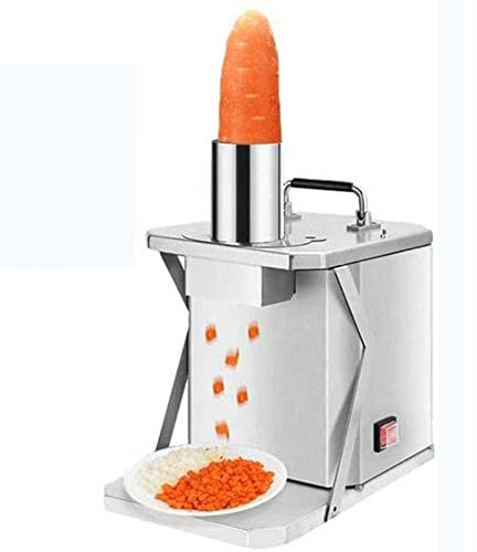 Hachoir mélangeur de cuisine, trancheuse de légumes électrique – qualité commerciale avec lames de 6 mm, coupe-fruits et légumes automatique en acier inoxydable pour oignons, pommes de terre
