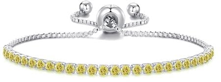 Philip Jones Yellow Tennis Friendship Bracelet Created with Zircondia® Crystals