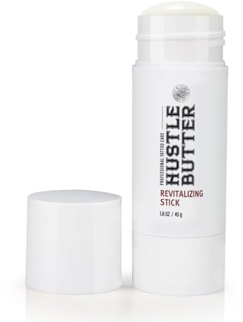 Hustle Butter Bâton de Baume Après-soin pour Tatouage, 45 g | Soins de tatouage en déplacement, Végétalien d'origine naturelle, Sans cruauté envers les animaux, Sans désordre