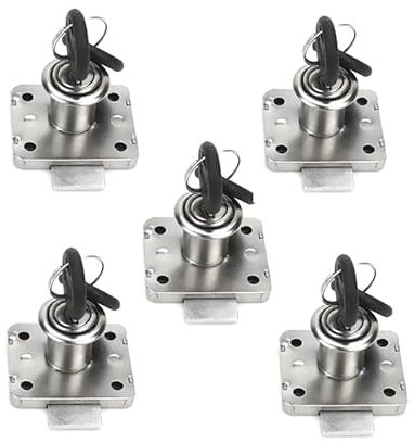 RICHSUM 5 Sets Desk Drawer Lock Furniture Lock for Cabinet Wardrobe Cupboard Toolbox Drawer Lock Desk Lock with Size 20mm
