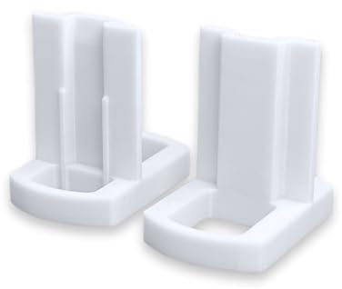 Lot de 2 Guides Hauts en T pour Porte Coulissante de Placard avec Rail Sans Roulette - Ensemble Accessoire Pièce de Rechange Patin Coulisse de Guidage Meuble Mobilier d'intérieur Rénovation