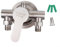 SMZhomeone Duscharmatur Einhebelmischer Edelstahl Dusche Wasserhahn Heißen Und Kalten Wasser Mischer Wand Montiert Metall Griff