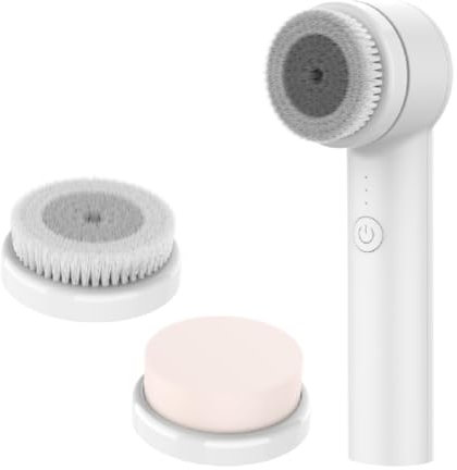 Gesichtsreinigungsbürste, DOCOCO Gesichtsbürste Elektrisch, Reinigungsbürste Gesicht mit 3 Bürstenköpfen, 360° Tiefenreinigung Gesichtsreinigung für Jeden Hauttyp, IPX4 Wasserdichte