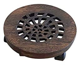 Agashi Support En Bois Pour Pots de Fleurs Avec Plateau À Roulettes Pour Pots de Fleurs Chariot À Plantes Pour La Maison Plateaule Pour Pots de Fleurs Pieds de Plantes Pour L'Extérieur/C/25Cm