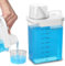 YSWOVUO 1800ML Distributeur de Lessive avec Verre Doseur, Hermétique Boîte de Rangement pour Poudre à Laver et Lessive, Contenant pour Céréales Sucre Muesli, Récipient d'Aliments pour Animaux