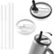 KISPATAI 40 oz Stanley Quencher Tumbler Flip Straw Lid - Leak-Proof Splash Resistant Accessories, Compatible Cup Top Replacement Cover (Black + White)