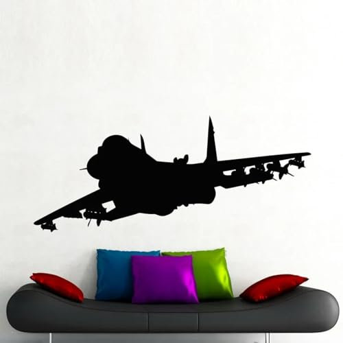 ELOIR Jet-Flugzeug-Wandaufkleber, Air Force-Flugzeug-Vinyl-Aufkleber, für Zuhause, Garage, Zimmer, Inneneinrichtung