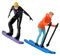 Vaguelly Realistische Ski-Diorama-Modelle 2 Stück Maßstab 1:64 Winzige Ski-Figuren