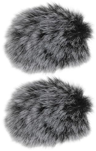 SING F LTD 2Pcs Microphone Furry Windscreen Compatible with Hollyland Lark M1 C1 Compatible with MOMA M1 Wireless Lavalier Microphone