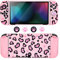 DLseego Custodia per Switch OLED, Custodia Protettiva Morbida per Switch OLED con Stampa a Forma di Cuore, 2 Gusci per Joycon e 4 Tappi per Impugnatura del Pollice dell' Switch OLED,OLED Rosa