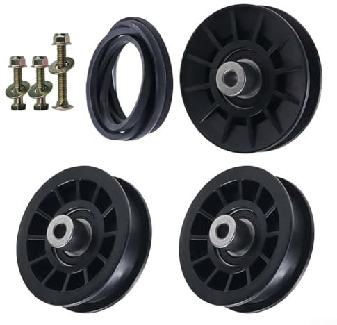 Zeroupshop Ersatz-Set für Rasentraktor und Riemenscheibe, 2er-Pack 532194326 Umlenkrolle, 532194327 Riemenscheibe mit Keilriemen für LGT 2654, 1542 XPT, 2042LS, 2246LS