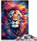 Puzzle für Erwachsene, 1000 Teile, Universum, Der König der Löwen, das Puzzle, Stressabbau, Urlaub zu Hause, Zeit totschlagen, 10,27 x 14,96 Zoll