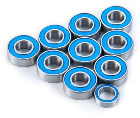 TOQPCZA RC Upgrade Parts For Tamiya For Lunchbox 1/10 10Pcs Wheel Hub Sealed Bearing Kit RC Crawler Car Truck Accessories Upgrade Parts