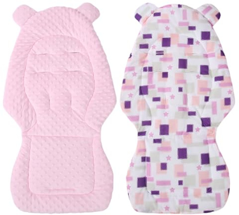 Colchoneta Silla Paseo Universals - Almohadilla Reversible Para Cochecitos, Suave Y Transpirable 100% Algodón Funda Carrito Bebe,Cojín Doble Cara Para Silla De Auto Y Carrito Para Todas Las Estaciones