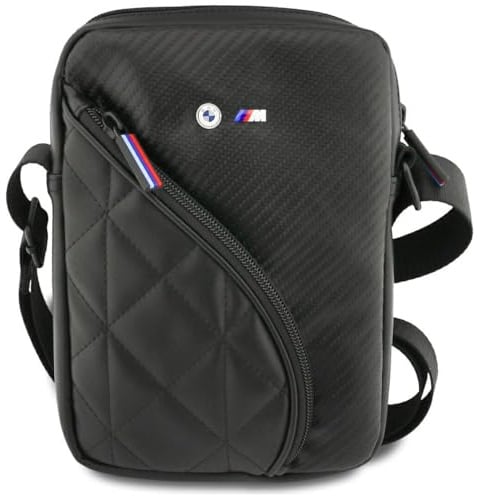 BMW Carbon Pocket & Metal Logo Tasche 8 Zoll (Schwarz)
