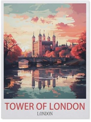 Tower of London，Jigsaws Puzzles 1000 Pieces Teens Kids Jigsaw Entertainment Toys Brain Challenge Puzzle（50x70cm）-HC71
