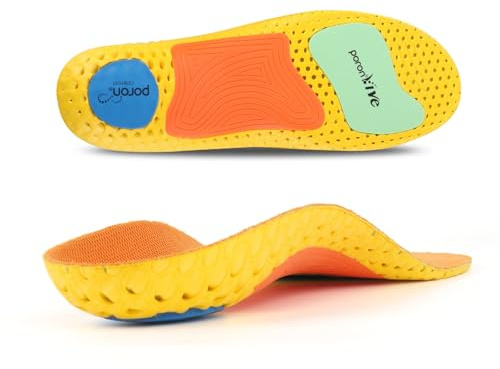 Cilnos Sport-Einlegesohlen Herren & Damen, Orthopädische Einlegesohlen gegen Fußschmerzen, Plattfuß & Fersensporn, Mittleres Fußgewölbe Schuheinlagen für Laufen, Fitness & Sport - L