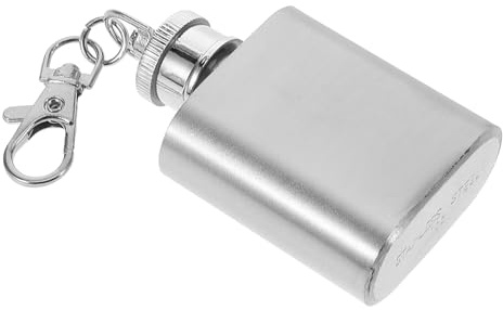 Gadpiparty Petaca Llavero Pequeña de Metal Multifuncional para Aceite Esencial y Combustible Contenedor Portátil Resistente para Camping y Uso Diario