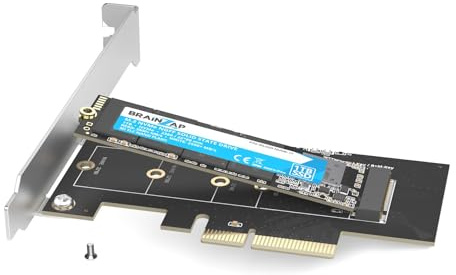 BRAINZAP M.2 M2 NVMe SSD zu PCI-E PCI-Express PCIe 3.0 x4 Adapter Konverter Karte M Key, B+M Key