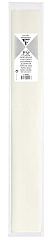 Clairefontaine 95402C - Packung mit 8 Bogen Seidenpapier, 18g im Format 50x75cm, ideal für DIY und Bastelaktivitäten, Elfenbein, 1 Pack