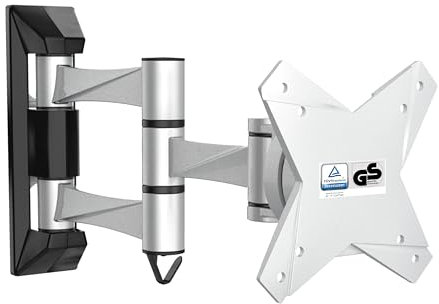 RICOO TÜV geprüfte PC Monitor Wandhalterung Schwenkbar Neigbar Universal für Bildschirm 13-19-24-27-32 Zoll, Halterung Wand S1811, Monitorhalterung, Bildschirmhalterung, VESA 75 x 75, 100x100 mm