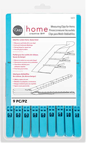 Dritz Measuring Clips for Hems, Pack of 9, Blue