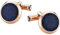 Montblanc Meisterstück Manschettenknöpfe mit PVD-Beschichtung auf Edelstahl und Lack, mit Blaufluss Edelstein verziert, Farbe: blau/roségold, 112908