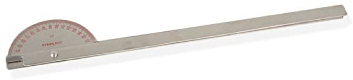 Gima - Goniometer mit langen Armen, für alle Gelenke, aus rostfreiem Edelstahl, in cm und Zoll Pollici, 35 cm 14, 360°