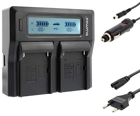 Blumax Sony NP-F750 / F550 / F970 / F960 Chargeur double pour 2 batteries simultanément