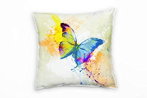 Paul Sinus Art Schmetterling Deko Kissen Bezug 40x40cm für Couch Sofa Lounge Zierkissen - Dekoration zum Wohlfühlen