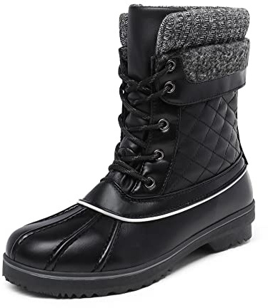 DREAM PAIRS Bottes Neige Femme Hiver Mi-Mollet Imperméables Chaudes Antidérapantes Extérieur