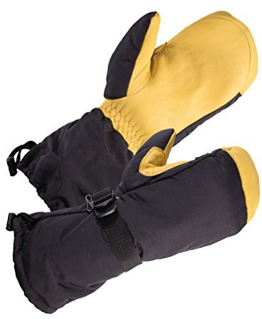 SKYDEER Ski Mittens Gloves with Waterproof Genuine Deerskin Leather and 3M Thinsulate Insulation Cotton (SD8649T/XL)