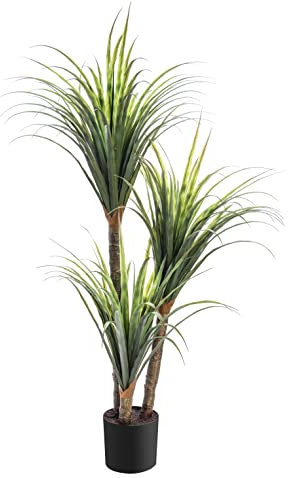 AMERIQUE Gorgeous 3.5 Feet Tropical Green Yucca Artificial Plant Tree In 7 Nursery Pot, Real Touch Technology, 160 Leaves