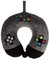 Close Up Game Over Resteazzz Velboa Plüsch Nackenkissen - schwarz/grau, Bestickt, 95% Polyester/5% Elasthan, mit Memoryfoamfüllung