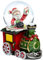 SIKORA SK06 Kleine Glas Deko Schneekugel Weihnachtsmann in der Lokomotive D:45mm, Schneekugeln:Weihnachtsmann mit Lokomotive