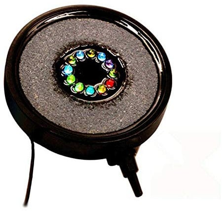 LED Bubble Ring Air Stone Light for Fish Tank Aquarium Decoration Air Stone - 3 Sizes (Medium (11cm))